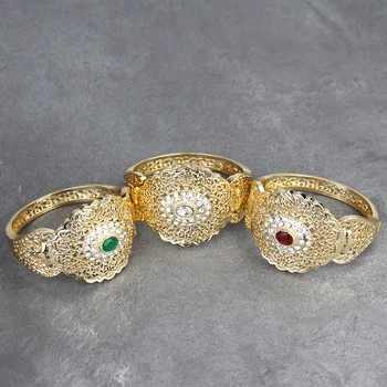 Sunspicems Smarte Arabiske Bangle Armbånd til Kvinder Guld Farve Algeriske Bryllup Smykker Hule Metal Arabesque Dubai bryllupsgave