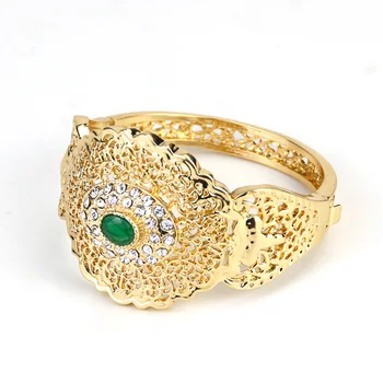 Sunspicems Smarte Arabiske Bangle Armbånd til Kvinder Guld Farve Algeriske Bryllup Smykker Hule Metal Arabesque Dubai bryllupsgave