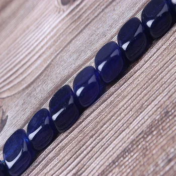 Lan Li Mode Smykker Safir 12x12mm Løse Perler Runde Perle Armbånd Halskæde Velegnet Til Mænd Og Kvinder Diy Charme, Amulet