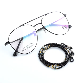 Engros 20pcs Sorte Perler Briller Brillerne Kæde Holder Mode solbriller Ledning