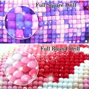 Nye 5D DIY Diamant Maleri Fuld Square/Runde Bore 