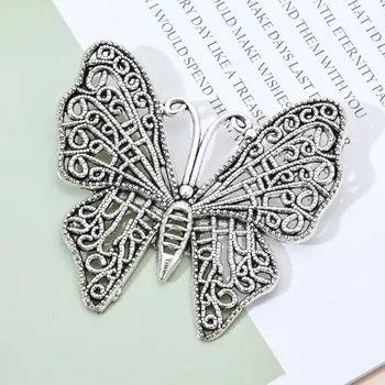 10stk Butterfly Charms Antikke Gøre Vedhæng Passer Vintage Tibetansk Sølv Farve DIY Håndlavede Smykker Tilbehør