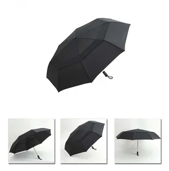 Storm Dobbelt Lag Vindtæt Paraply Business Mænd Kvinder 2-3 Personer Solrige Regnfuld tre folde kreative paraply