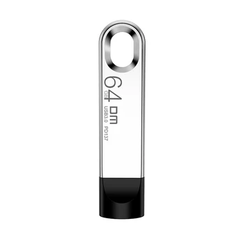 DM PD137 USB-Flash-Drev, 128GB Metal Pendrive High Speed USB 3.0 Memory Stick 64GB pen Drive Reel Kapacitet på 32GB
