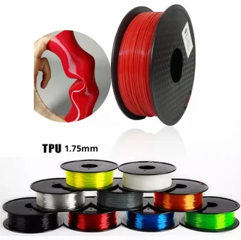 3D-Printer Filament 1.75 mm-500g/250g TPU Fleksibel Filament 3D Plastik-Udskrivning Udskrivning af Endeløse Materialer Grå Sort Rød Farve