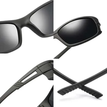 Hot Salg Polariserede Solbriller Mænd UV400 Oval Kørsel Briller Kvinder Black Frame Briller, Beskyttelsesbriller ved Lange Keeper