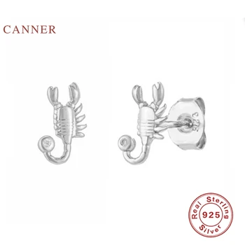 CANNER Scorpion Mode Øreringe Til Kvinder 925 Sterling Sølv Piercing Stud Øreringe Zircon Fine Smykker koreanske Pendientes