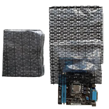 ESD antistatisk Afskærmning Grid Trykt Bag Plast Emballage Elektronisk Produkt LCD-Skærm, SSD CPU Omputer Flad Top Åben Lomme