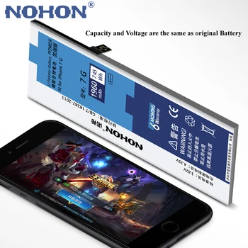Nye NOHON Batteri til Apple iPhone 7 7G iPhone7 4.7