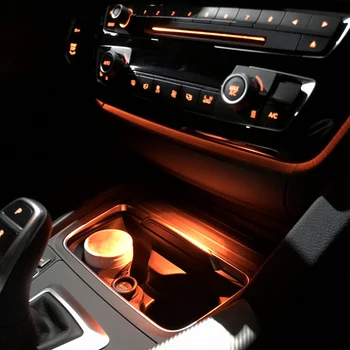 Omgivende Lys For F30 F32 BMW 3-serie Interiør Askebæger Atmosfære Dekorativ Lampe Central Kontrol Boks, Armlæn Belysning Pryder