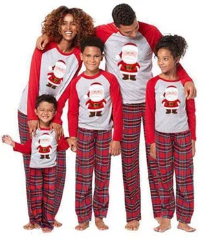 2020 Ny Familie Matchende Tøj Jul Pyjamas Sæt, Familie, Udseende, Tøj Voksen Børn Pyjamas Baby Sparkedragt Xmas Bomuld Nattøj