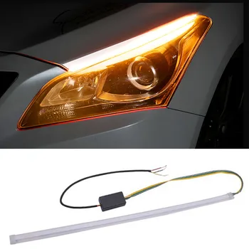 2stk bil DRL LED-kørelys auto flow blinklyset kit tilbehør for Land Rover Range Rover/Evoque/Freelander/Disco