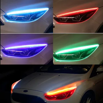 2stk bil DRL LED-kørelys auto flow blinklyset kit tilbehør for Land Rover Range Rover/Evoque/Freelander/Disco