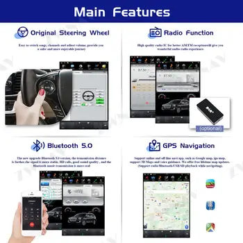Tesla Skærmen Android 9 Multimedia-Afspiller Til Toyota Tundra Sequoia 2007-2013 bil GPS Navigation-Audio Radio stereo head unit