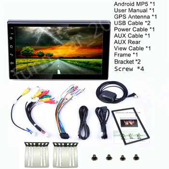 2.5 D Android 2din Car Multimedia-MP5 Afspiller Radio GPS DVD Navi WIFI Autoradio 7