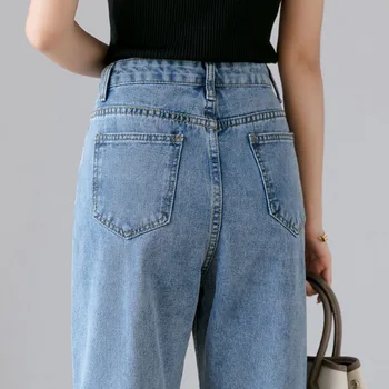 LIBERJOG Høj Talje Jeans Kvinder Harem Bukser Løs Efteråret 2019 Nye Ankel-længde Denim Bukser Tynd Straight Kvinder Blyant Bukser