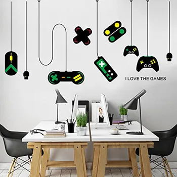 Diy Gamer Væggen Decal Sticker,Jeg Elsker De Spil, Gaming Controller Joysticket Billede, Indretning, Kunst, Boligindretning Aftagelig Dekorativ