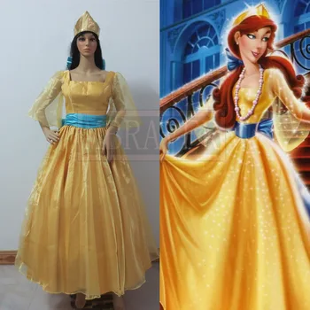 Prinsesse Anastasia Cosplay Fancy Kjole Kostume Voksne Kvinder Halloween Tøj