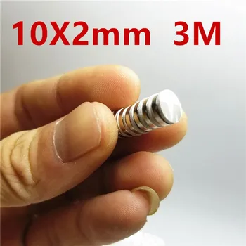 50/100PCS 3M 10x2 Neodym-Magnet-Disc Permanent N35 NdFeB 10*2 Små Runde Super Stærke Magneter, der er Stærke Magnetiske 10x2mm