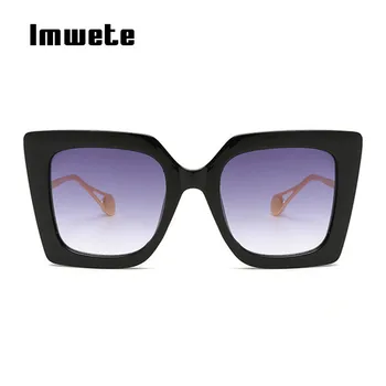 Imwete Vintage Solbriller Kvinder Luksus Brand Cat Eye solbriller Damer Retro Pearl Ben Solbrille UV400 Metal-Brillerne på Kvindelige