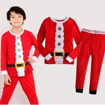 Nye Baby Pige Dreng Christmas Santa Claus Hjort Nattøj Pyjamas Sæt Nattøj Outfits Børn Efterår og Vinter Xmas Tøj LP039