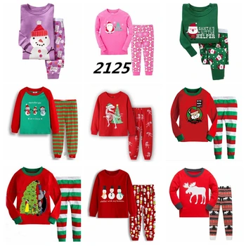 Nye Baby Pige Dreng Christmas Santa Claus Hjort Nattøj Pyjamas Sæt Nattøj Outfits Børn Efterår og Vinter Xmas Tøj LP039