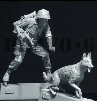 Skala 1/35 Vietnam-Krigen AMERIKANSKE Hær og Hær Dog miniaturer Resin Model Kit figur Gratis Fragt