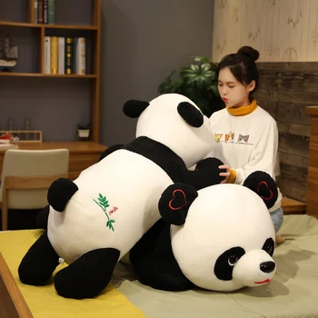 Nye Huggable Søde Baby-Giant Panda Bear Bamser Lang Pude, Legetøj Bløde Tøjdyr Dukke Sove Pude Pude Piger Elsker Gave