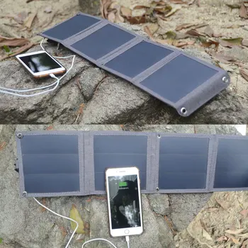 14W Solcelle Paneler Oplader 5V USB Udgang Sol Batteri Oplader til iPhone, iPad, Samsung, Huawei Xiaomi OPPO Vivo OnePlus Zloiforex Sony