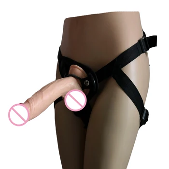 20*4,5 CM Strapon dildo bukser realistisk Blød dildo strap on penis stor dildo pik aftageligt bælte justerbar sex legetøj til kvinder