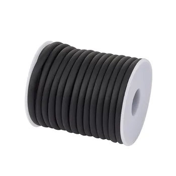 10m/roll 5mm Hule Rør Syntetisk Gummi Ledning Rør Ledning String Tråd til Smykker at Gøre DIY Tilbehør Resultaterne Hul: 3mm