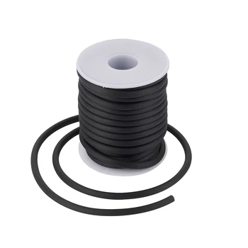 10m/roll 5mm Hule Rør Syntetisk Gummi Ledning Rør Ledning String Tråd til Smykker at Gøre DIY Tilbehør Resultaterne Hul: 3mm