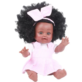 HIINST Pige Baby Afrikanske Sort Pige Naturtro 35cm Dukker Baby Legetøj For Børn Børn Piger Drenge Babyer Krop Spille Vinyl Dukker