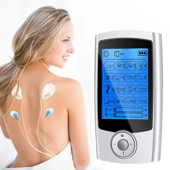 EMS Muskel Stimulator Elektroniske Puls Massageapparat 16 Tilstande, 4 Puder Smart Electro smertelindring Fitness Slank Maskine USB-Genopladelige