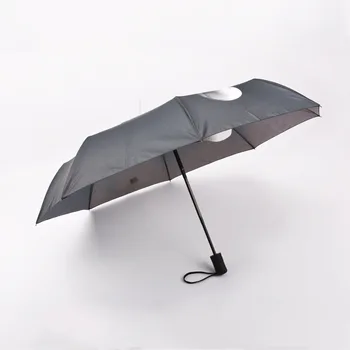 3 Fold Kreative Cool Midterste Finger Paraply Regn Kvinder Parasol mænd Paraply Indvirkning Paraply