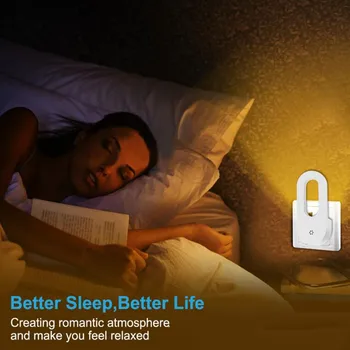 2stk Plug-in-Nat Lys Varm Hvid LED Nat Lys Dusk til Dawn Sensor til Soveværelse, Badeværelse, Køkken Korridor Trapper EU/US-Stik