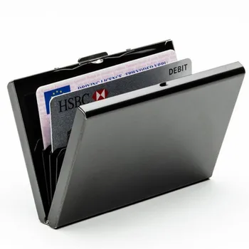 Luksus Metal Kortholderen Rustfrit Stål Business Kreditkort ID RFID informationssikkerhed Tilfælde Mode Mænd-ID Card Box Protector