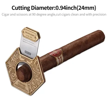 CIGARLOONG cigar cutter metal rustfrit desktop cigar saks tykkere store guillotine cigar cutter CH-1031