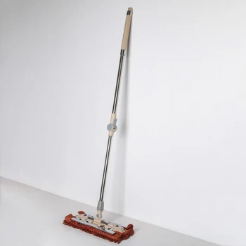 Flad moppe, teleskopisk håndtag 94-121 cm, microfiber dyse 33 × 13 beige-brun Til hjem og køkken