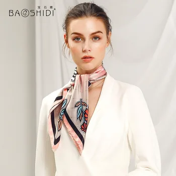 [BAOSHIDI]2018 Foråret Designer tørklæde, Silke Tørklæde Kvinder, Luksus Brand Ren Silke Tørklæde, Mode lady silke tørklæde