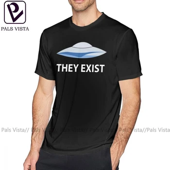 UFO T-Shirt, De Findes T-Shirt Mandlige Korte Ærmer t-Shirt i Overstørrelse, Sjove Trykt Sommer 100 Procent Bomuld Tshirt