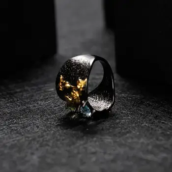 PERLE ' S BALLET Naturlige Rhodolite Granat Ringe 925 Sterling Sølv med Håndlavet Summende Bi Blomst blomsterhave Band Ring For Kvinder