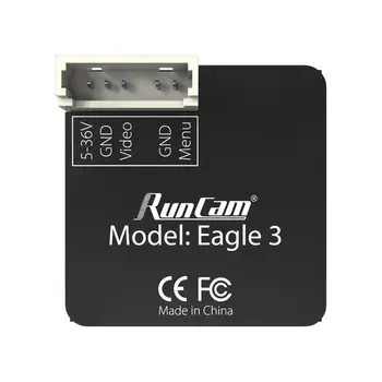 RunCam Eagle 3 Micro FPV Kamera med 1000TVL 2.1 mm FOV 155° Linse, Starlight CMOS-0.001 Lux 4:3/16:9 Omskiftning NTSC GWDR
