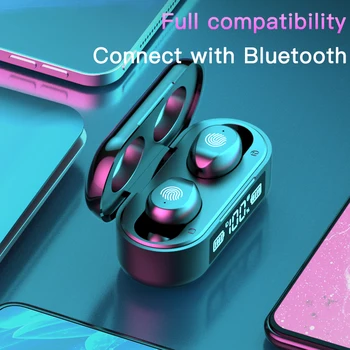 F9-6 TWS Bluetooth-5.0 Trådløse Hovedtelefoner 9D Bas, Stereo støjreduktion Headset Hovedtelefoner Vandtætte Øretelefoner til iPhone Xiaomi