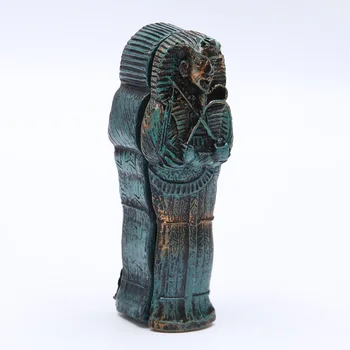 Det gamle Egypten Mumie Figur Skulptur Kraniet Håndværk Statuer Kisten Akvarium Tal Vintage Tank Dekoration Kraniet Indretning YWRS06