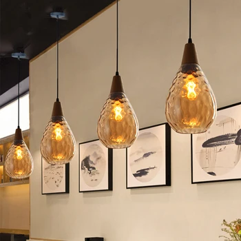 Artpad Nordiske Glas Vedhæng Lys Til Stuen Vand Drop Form E27 Spisesal, Bar, Soveværelse Pendel Lampe Hængende Inventar