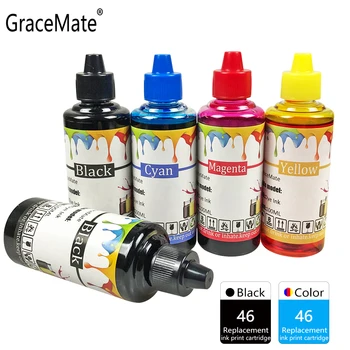 GraceMate Blæk Refill Kit 46-Kompatible HP Deskjet 2020HC 2520HC 2025HC 2029 2529 4729 Printere