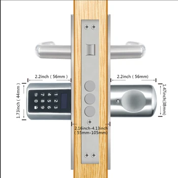 Smart Cylinder Lås Med APP Keyless-Elektronisk dørlås Bluetooth-Lås, Digital Kode RFID-Kort, Elektriske Lås
