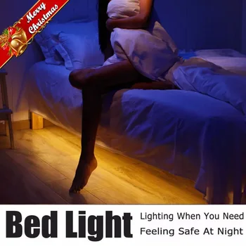 Led-Stribe Lys, Vandtæt, Fleksibel Lampe Tape Motion Sensor 0,5 M 1M 1,5 M 2M 3M Køkken Skab Skab Trappe Natten Led Strip