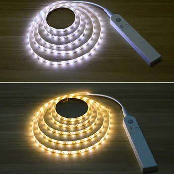 Led-Stribe Lys, Vandtæt, Fleksibel Lampe Tape Motion Sensor 0,5 M 1M 1,5 M 2M 3M Køkken Skab Skab Trappe Natten Led Strip